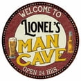 thumbnail image 1 of Lionel's Man Cave 14" Round Metal Sign Kitchen Bar Wall Decor 100140035316, 1 of 1