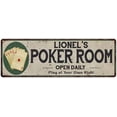 thumbnail image 1 of Lionel's Poker Room 6x18 Metal Sign Game Decor 106180048308, 1 of 1