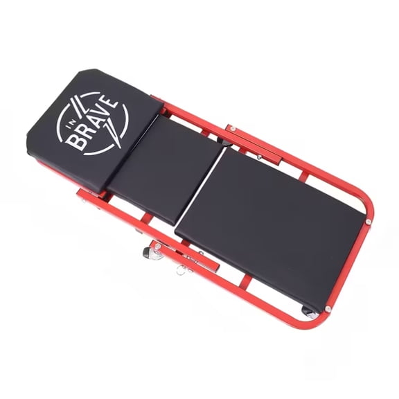 Lioneng Trading Mechanic  | 36 Inches | 3-in-1/2-in-1/2-in-1 | 340lbs Capacity | Foldable | With 6pcs Wheels | Under Car Auto Repair | Red Black