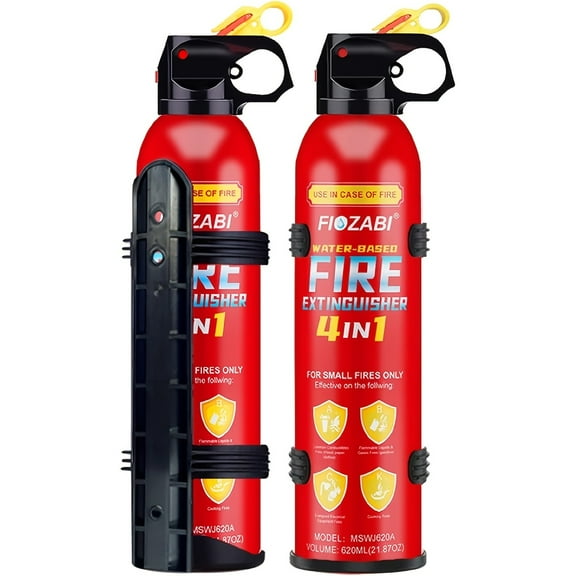 Lioneng Trading Portable Fire Extinguisher Spray 4 In-1 with Bracket for The House/Car/Kitchen/Garage/Home, 0.5-A:21-B:C:5K Water-Based Fire Extinguishers