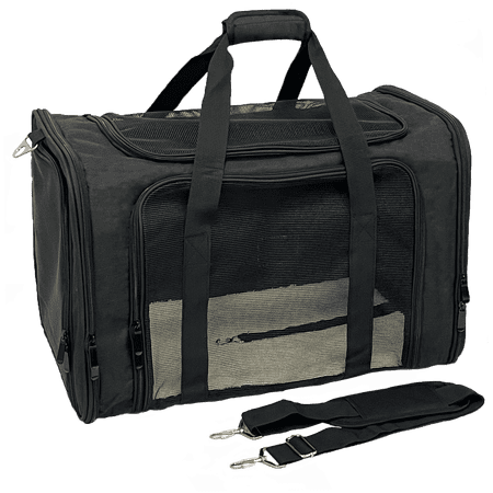 Lioneon Pet/Dog/Cat/Puppy Soft-Sided Travel Carrier for Large Up to 25LB - Black