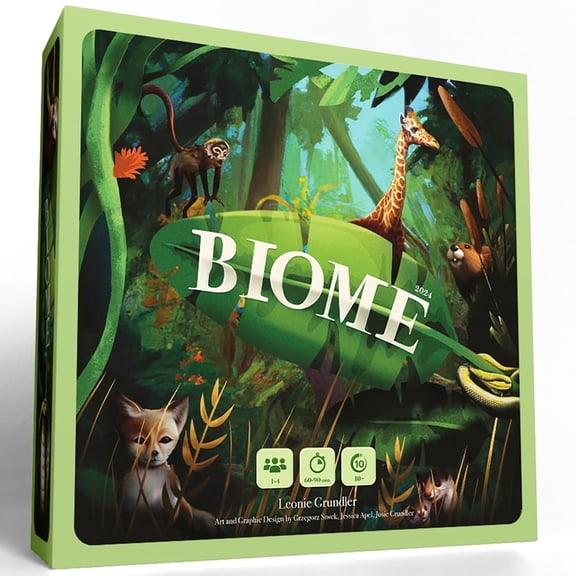 Lioness Games: Biome - Hand Management Board Game, Nature & Seasons, Strategy Tableau Building, Educational Game, Ages 10+, 1-4 Players, 60+ Minutes