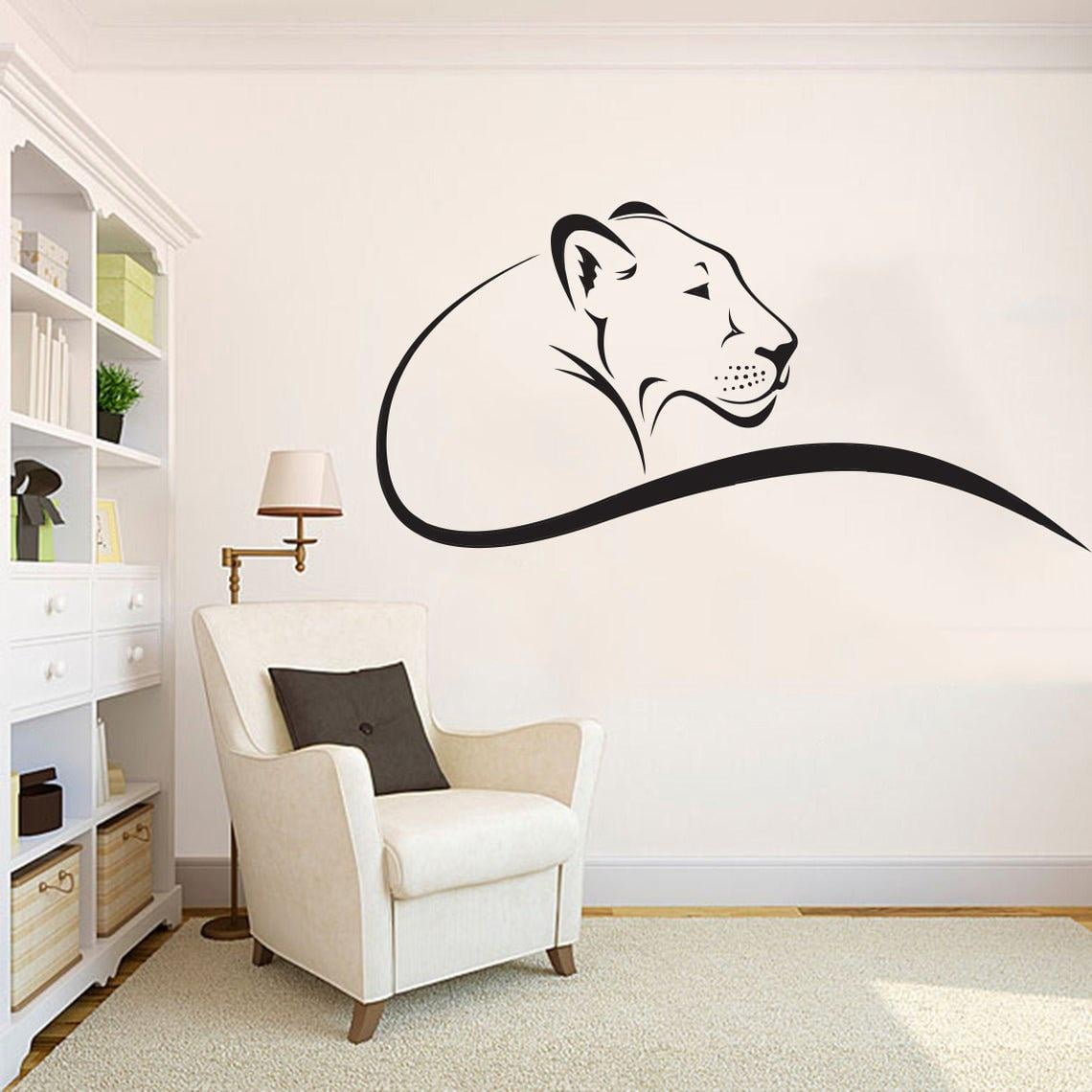Lioness Wall Decals Lion Wall Art Stickers Animals Safari Predator ...