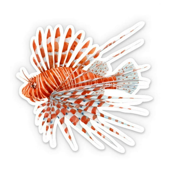 Lionfish - 3" Vinyl Sticker - For Car Laptop Water Bottle Phone - Waterproof Decal