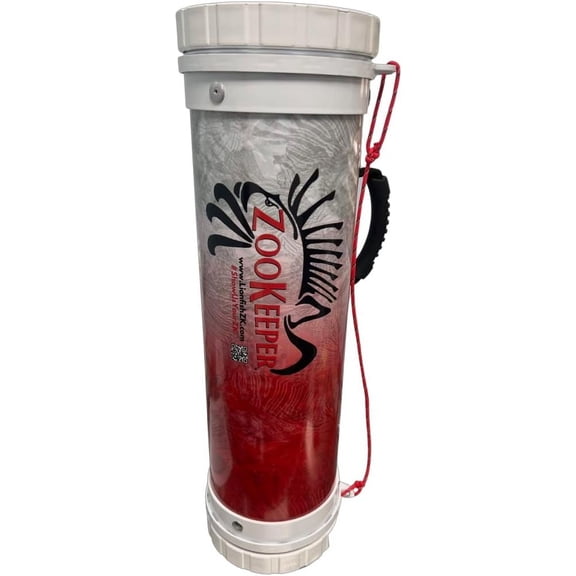 Lionfish Containment Unit - Red Vinyl Wrapped (White, 20")