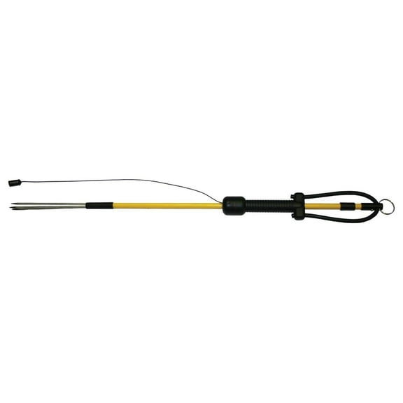 Lionfish Sling Shooter - A-Plus Compact Hawaiian Sling for Lionfish Spearing - 34 Inch Fiberglass Pole & 3-Prong Barbless Spear Tip Yellow