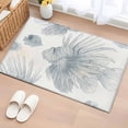 thumbnail image 1 of Lionfish Washable Small Entryway Area Rugs 2'x3', Watercolor Gradient Grey Blue Fishes Beige Texture Low Pile Throw Rug Non-Slip Sturdy Edge Binding Carpet for Front Door Floor Room Entry, 1 of 9