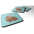 thumbnail image 1 of Lionhead Rabbit Blue Check Foam Coaster, Set of 4, 1 of 1