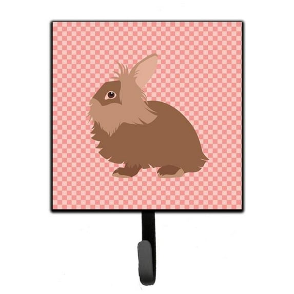 Lionhead Rabbit Pink Check Leash or Key Holder