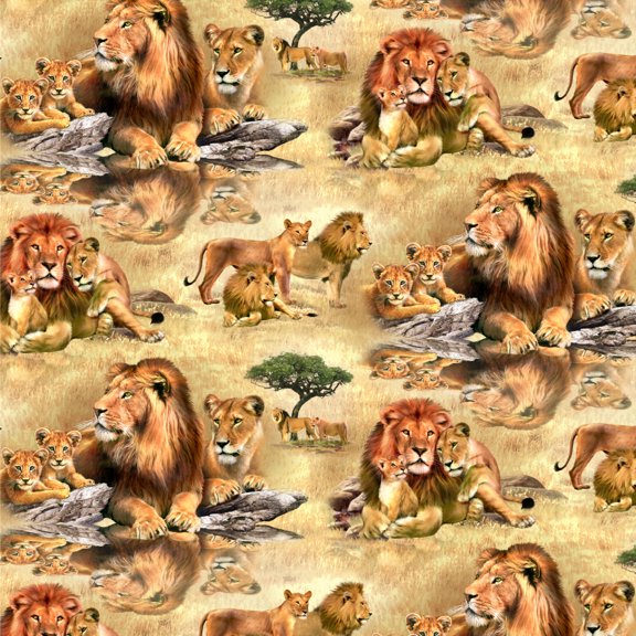 Lions African Animal Family Pride Pattern Premium Roll Gift Wrap Wrapping Paper
