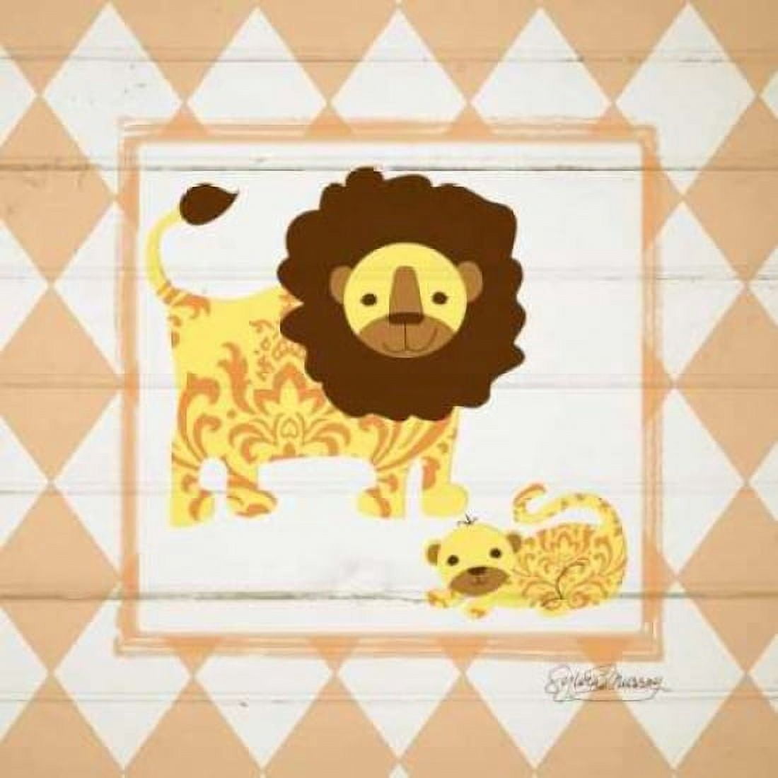 Lions Canvas Art - Sylvia Murray (24 x 24)