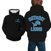 INNOVEN Lions Children's and Youth Sweatshirts, Sweatshirts, Football Pullovers, Hoodies, Boy and Girl Campus Clothing Double-Sided
