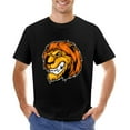 thumbnail image 1 of Lions Crazy Vintage T-shirt Mens Cotton Classic Crewneck Short Sleeve Tees Unisex Black S, 1 of 2