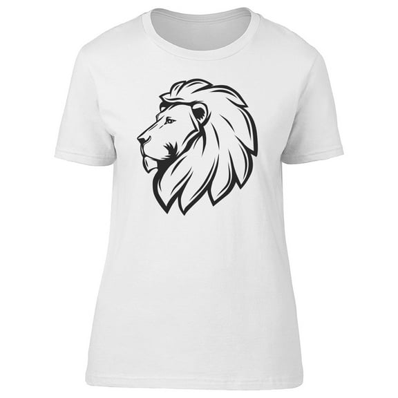 Lions Head Profile Hand Drawn T-Shirt Men -Image by Shutterstock, Male Large