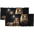 thumbnail image 1 of Lions Kitchen Curtain Valance African Wildlife Animal Grassland King Jungle Tree Rod Pocket Light Filtering Valances for Kitchen and Bathroom 54x18inch(2Pcs), 1 of 5