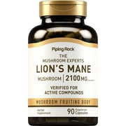 Lions Mane Mushroom Supplement 2100mg | 90 Capsules for Men and Women | by Piping Rock