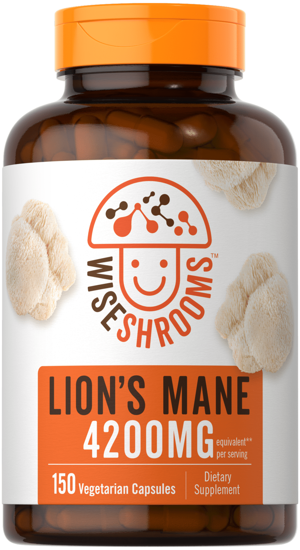 Lions Mane Mushroom Supplement 4200 mg | 150 Capsules