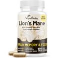 thumbnail image 1 of Lions Mane Supplement Capsules - Nootropic Brain Support Supplement, Lions Mane Extract - 120 Vegan Bacopa Monnieri, Gotu Kola, Ginseng Capsules - Focus Memory Support, 1 of 4