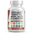 Lions Mane Turkey Tail Reishi Chaga Cordyceps Mushroom Brain Boost