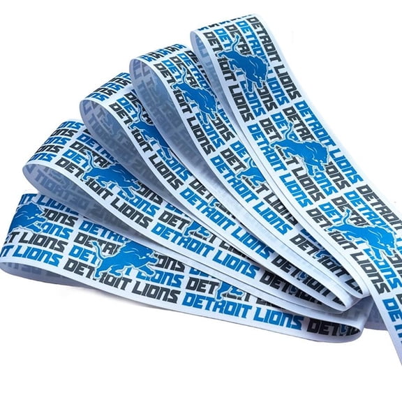 Lions Printed Ribbon 2.5"-Inch Width, 3 Feet - 1 Yard - Licensed By Turner Sports