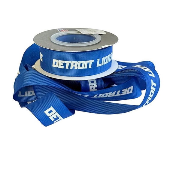 Lions Printed Ribbon 7/8"-Inch Width, 1 Foot - USA Licensed Bows