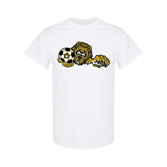 Lions Soccer Team Mascot T-Shirt Men -Image by Shutterstock, Male 3X-Large