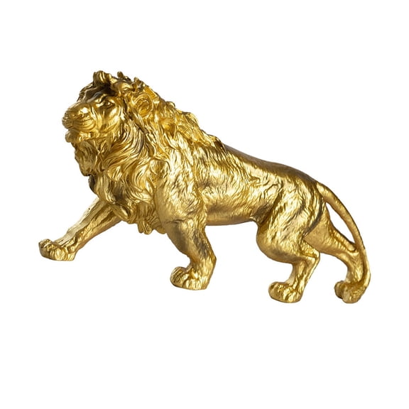 Lions Statue Home Accent Resins Construction With Thickened Base Traditional Animal Figure Display Art Ornament