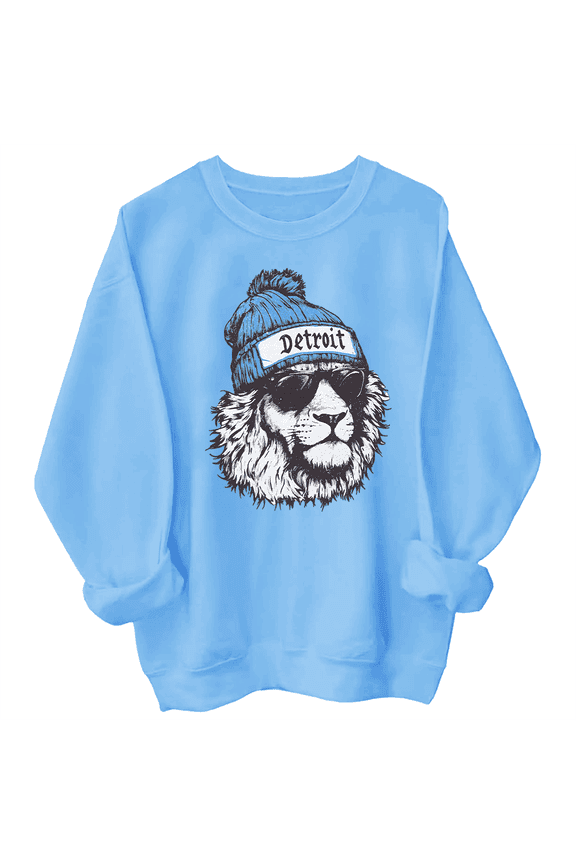 Lions Sweatshirt, Lion Head Graphic Sweatshirt Unisex