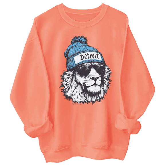 Lions Sweatshirt, Lion Head Graphic Sweatshirt Unisex