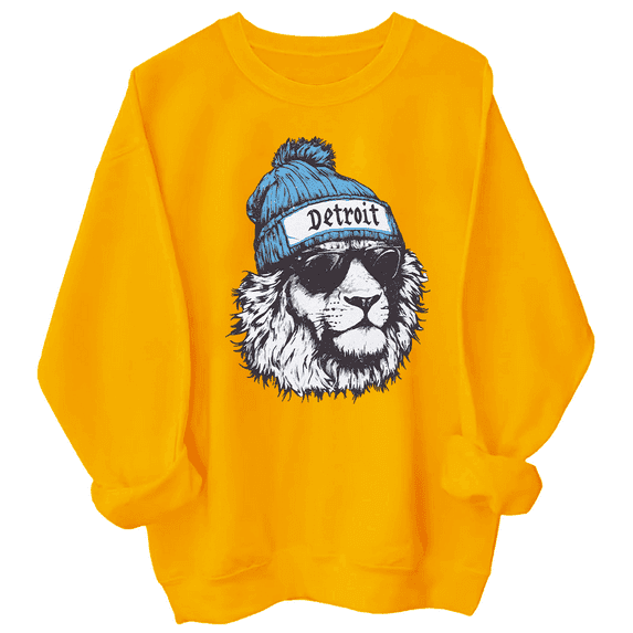 Lions Sweatshirt, Lion Head Graphic Sweatshirt Unisex