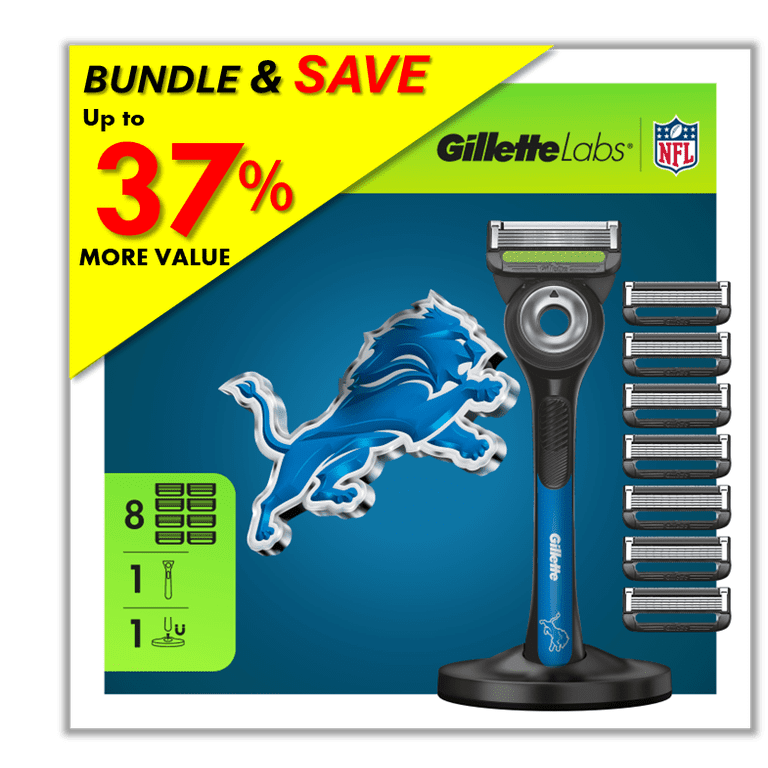 Exclusive Gillette Labs Official Lions Gameday Razor Bundle