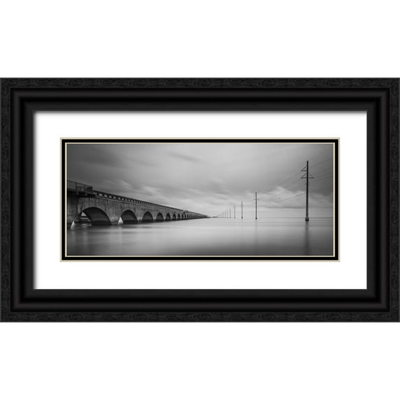 Lionse, Art 18x10 Black Ornate Wood Framed with Double Matting Museum Art Print Titled - Birds Talking