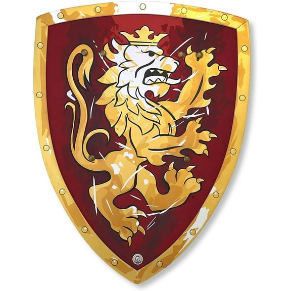 Liontouch - Noble Knight Foam Shield, Red/Large - Age 3-8 | 17.7 x 13.8 in | Medieval Pretend Play