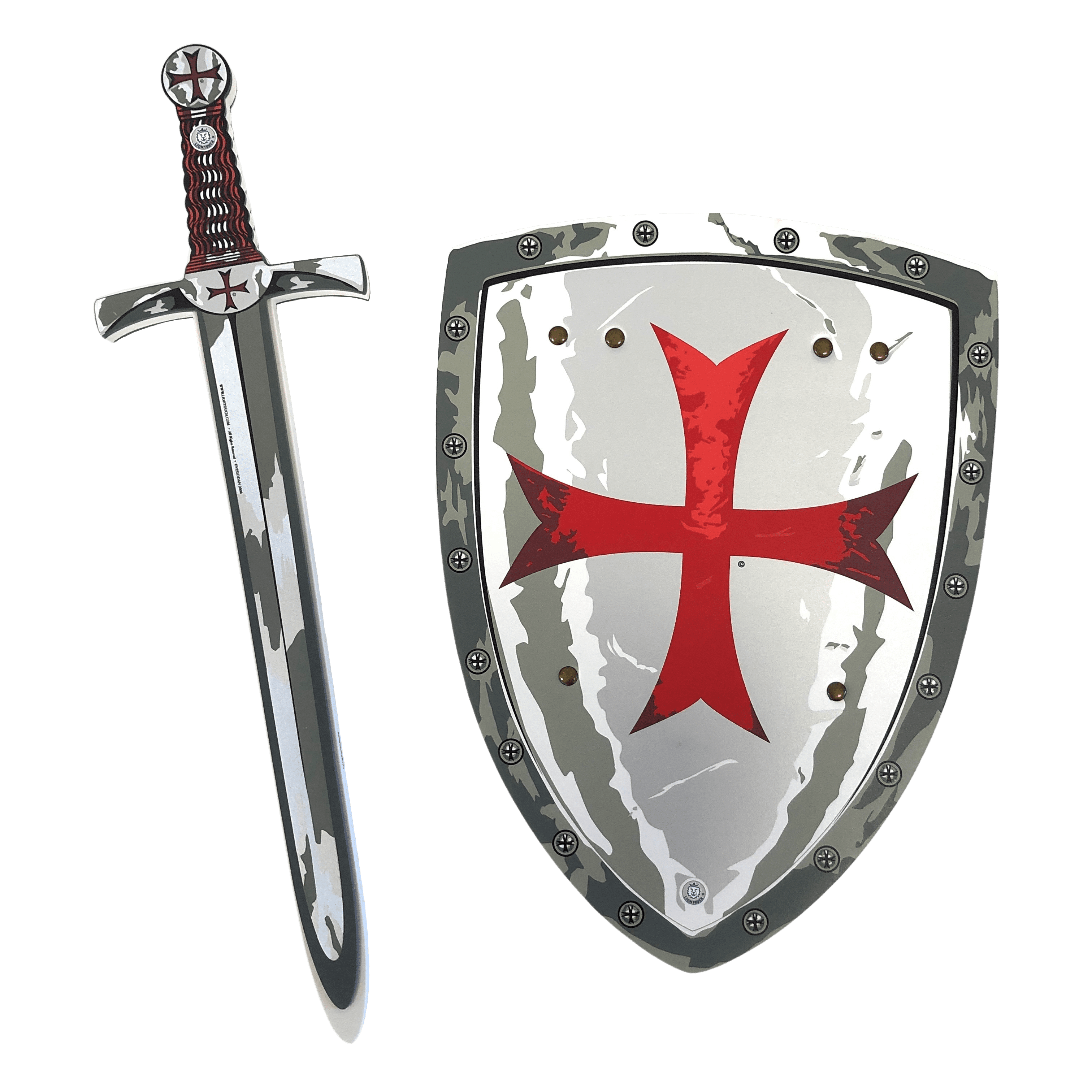 Liontouch Maltese Crusader Knight Toy Sword & Shield | Medieval Pretend Play Set in Foam for Children with Classic Red Cross Theme | Safe Weapons & Battle Armor for Dress Up & Costumes for Kids