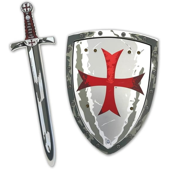 Liontouch - Maltese Crusader Knight Foam Sword & Shield - Age 3-8 years | Medieval Pretend Play Set
