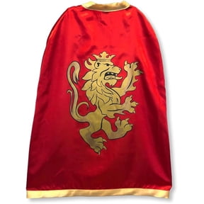Liontouch - Noble Knight Cape, Red | Age 3-8 Years - One Size | Medieval Pretend Play Cloak