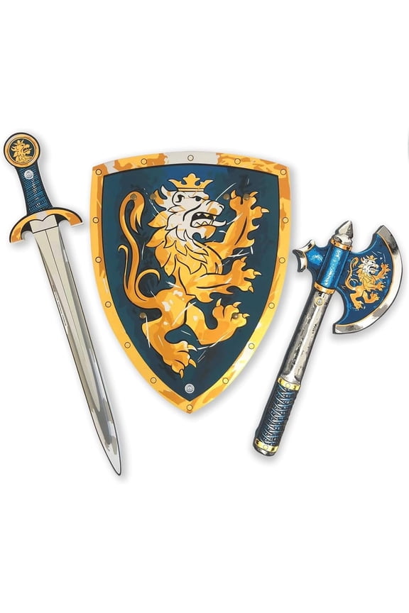 - Noble Knight Foam Sword, Shield & Axe, Blue | Playfighting Set For Boys Aged 3-8 Years