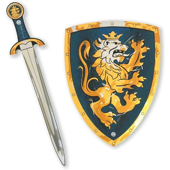 Liontouch - Noble Knight Foam Sword & Shield For Boys, Blue - Age 3-8 years | Safe Medieval Set For Pretend Play, Dress Up & Costumes