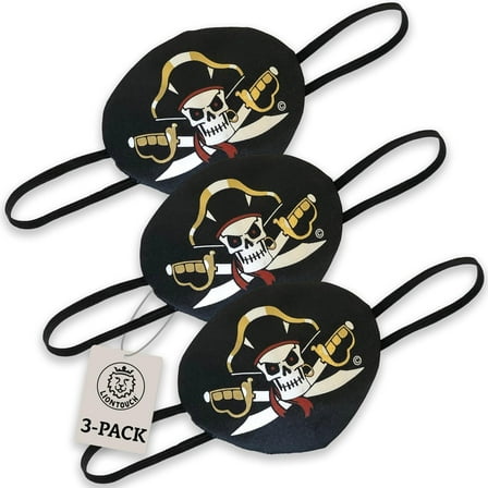 Liontouch - Pirate Eye Patch, 3-Pack - Captain Captain Cross - Age 3  Years | Costumes & Dress Up