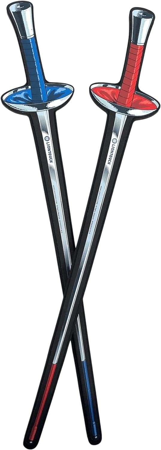 Liontouch Sports Fencing Foils, Red & Blue Foam Toy Set for Kids in