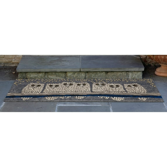 Liora Manne Area Rug Owls Indoor Outdoor 80% Polyester Weather Resistant 5x8