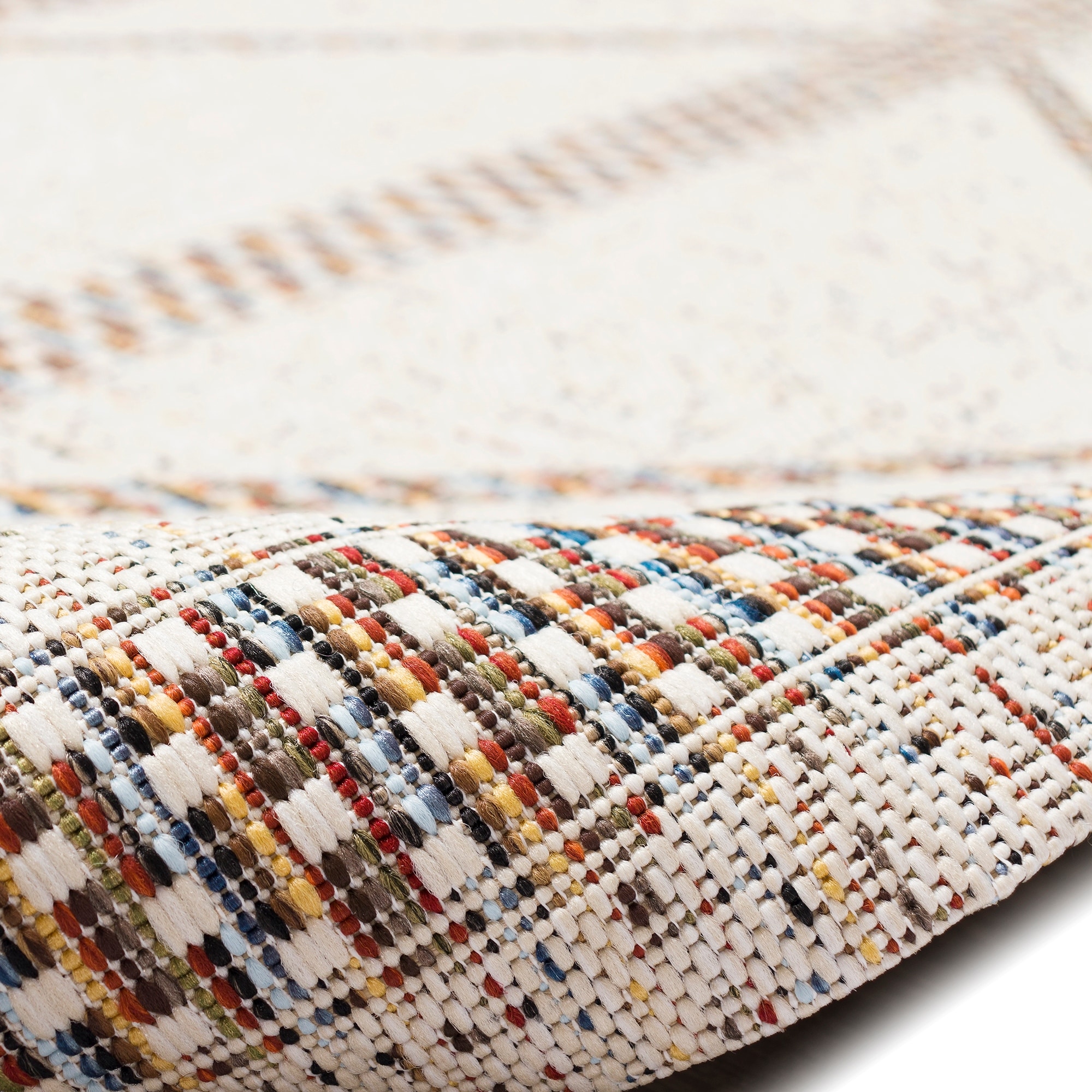 Liora Manne Avena Diamond Stripe Indoor/Outdoor Rug Ivory 3'3