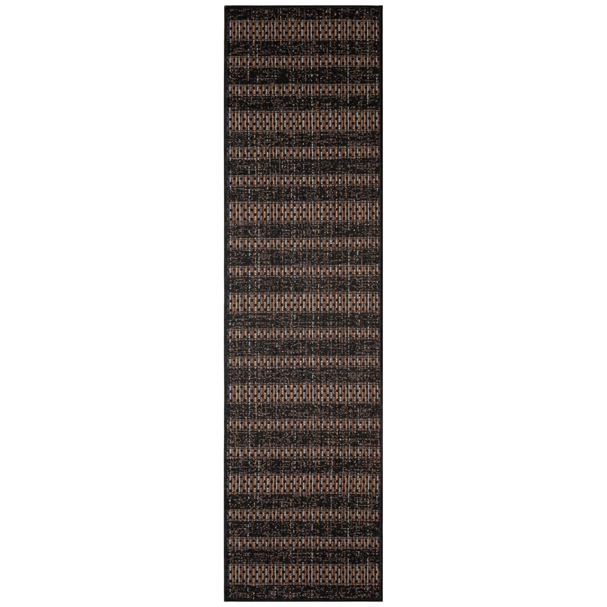 Modern Midnight Stripe Flatwoven Indoor/Outdoor Rug