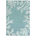 thumbnail image 1 of Liora Manne Capri Coral Border Indoor Outdoor Area Rug Aqua, 1 of 5