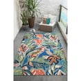 thumbnail image 1 of Liora Manne Capri On Holiday Rug Aqua Indoor Outdoor Abstract Floral Design 5x8, 1 of 5