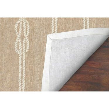 Liora Manne Capri Ropes Indoor Outdoor Area Rug Neutral 5x7 Hand Tufted Weather Resistant