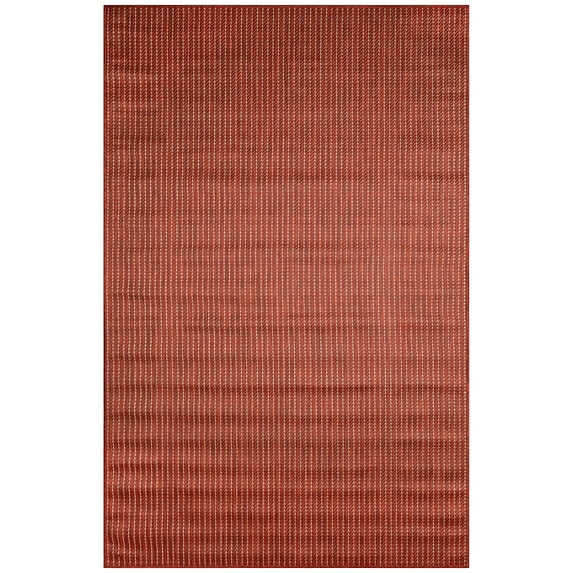 Liora Manne Carmel Area Rug Indoor Outdoor Bamboo Border Chili Red 5x8
