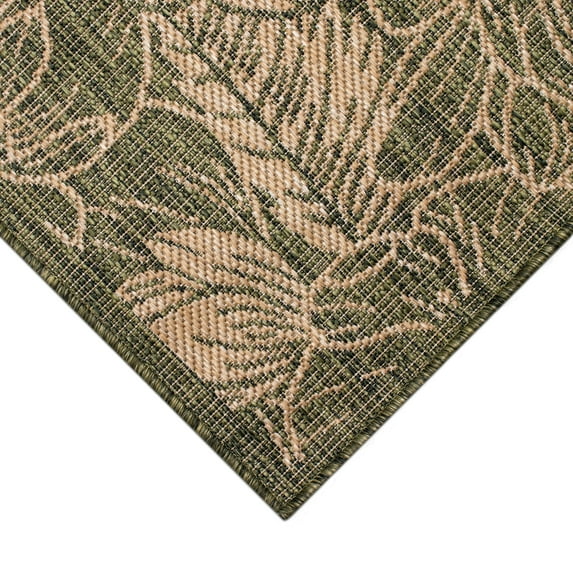 Liora Manne Carmel Botanical Indoor Outdoor Area Rug Green