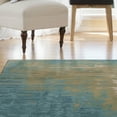 thumbnail image 1 of Liora Manne Corsica Reflection Indoor Area Rug 100% Wool Ocean 5x8 Feet, 1 of 5