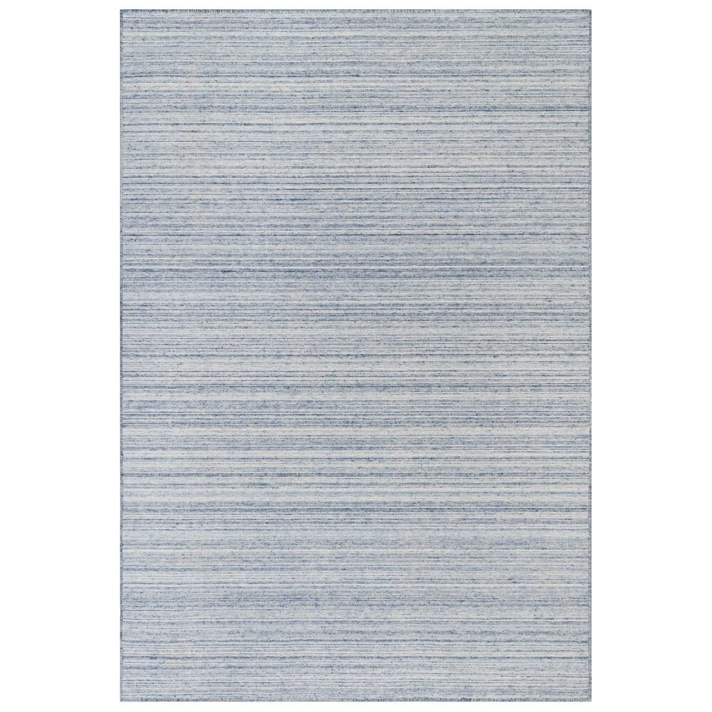 Dakota Handwoven Blue Stripe Synthetic Outdoor Area Rug - 7'6" x 9'6"